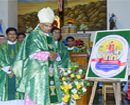Mangaluru: Bishop Dr Peter Saldanha unveils centenary logo at Bondel Church
